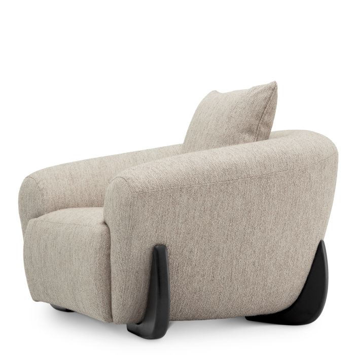 Fauteuil en tissu gris clair | Eichholtz Siderno