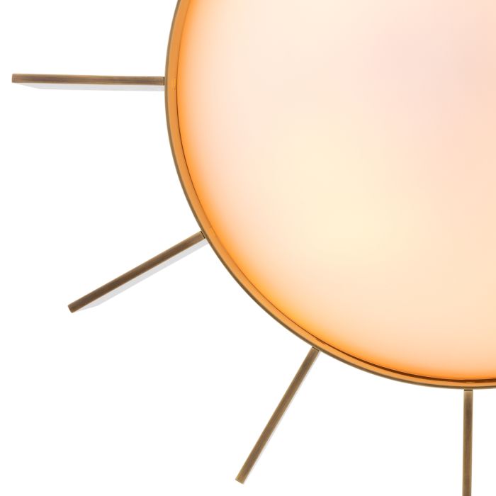 Plafonnier doré en verre blanc | Eichholtz Mario