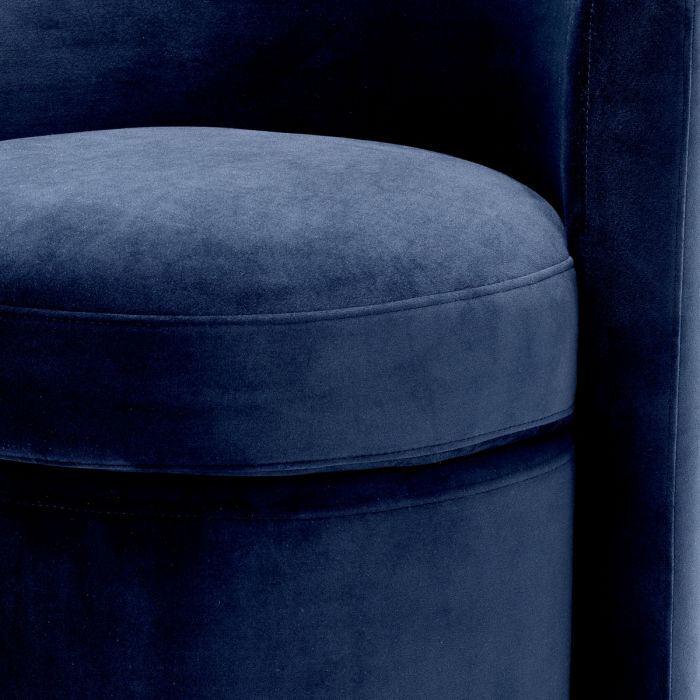 Tabouret en velours bleu nuit | Eichholtz Arcadia