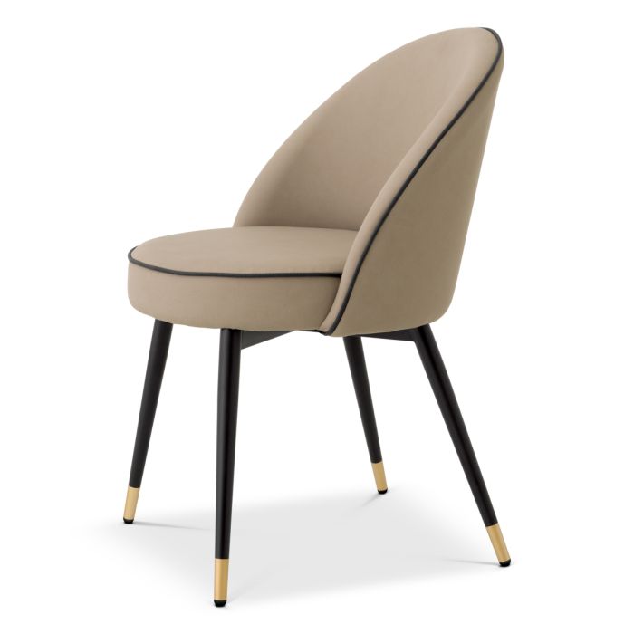 Chaise de salle à manger en similcuir beige (lot de 2) | Eichholtz Cooper