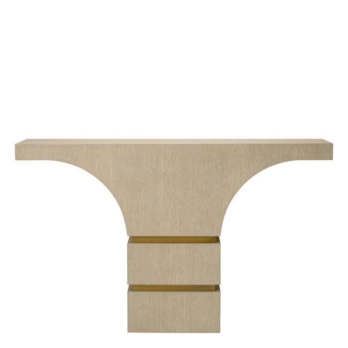 Console dorée en chêne marron | Eichholtz Thaddeus