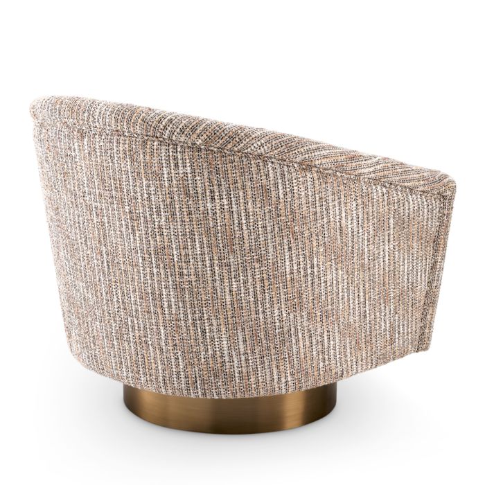 Fauteuil pivotant en tissu beige | Eichholtz Catene