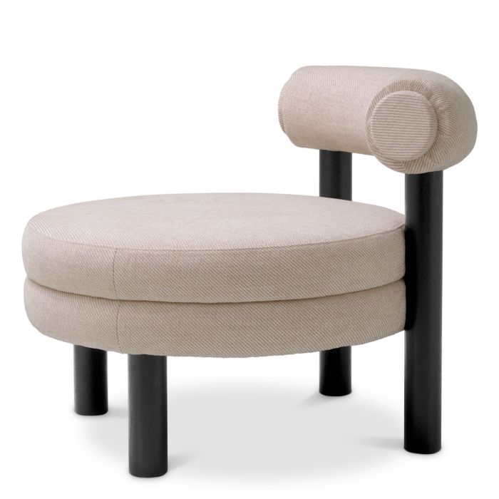 Fauteuil en tissu sable | Eichholtz Zoey