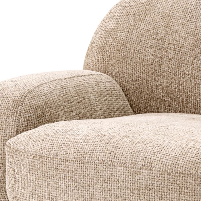 Fauteuil en tissu sable | Eichholtz Udine