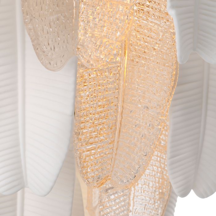 Lustre en verre et céramique blanche | Eichholtz Lucia S