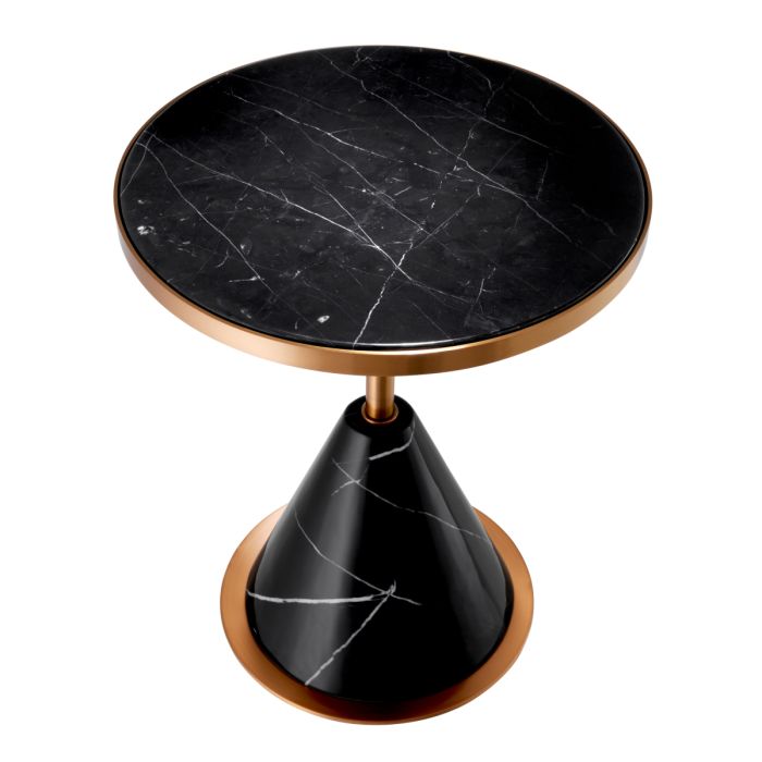 Table d'appoint cuivrée en résine noire | Eichholtz Park Lane