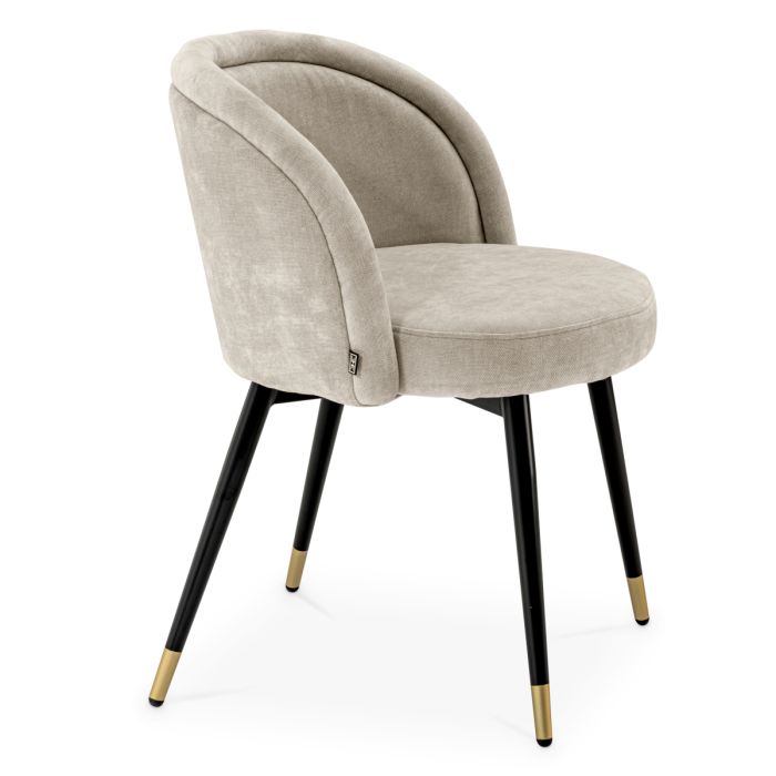 Chaise de salle à manger en tissu sable (lot de 2) | Eichholtz Chloé