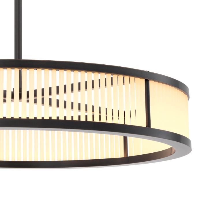 Lustre en bronze et verre mat | Eichholtz Thibaud S