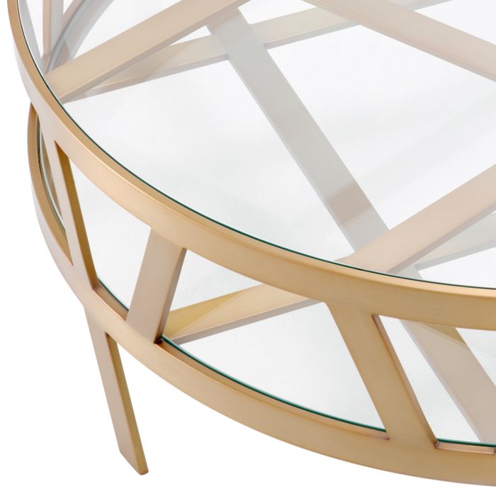 Table basse ronde en laiton brossé | Eichholtz Bilinghurst