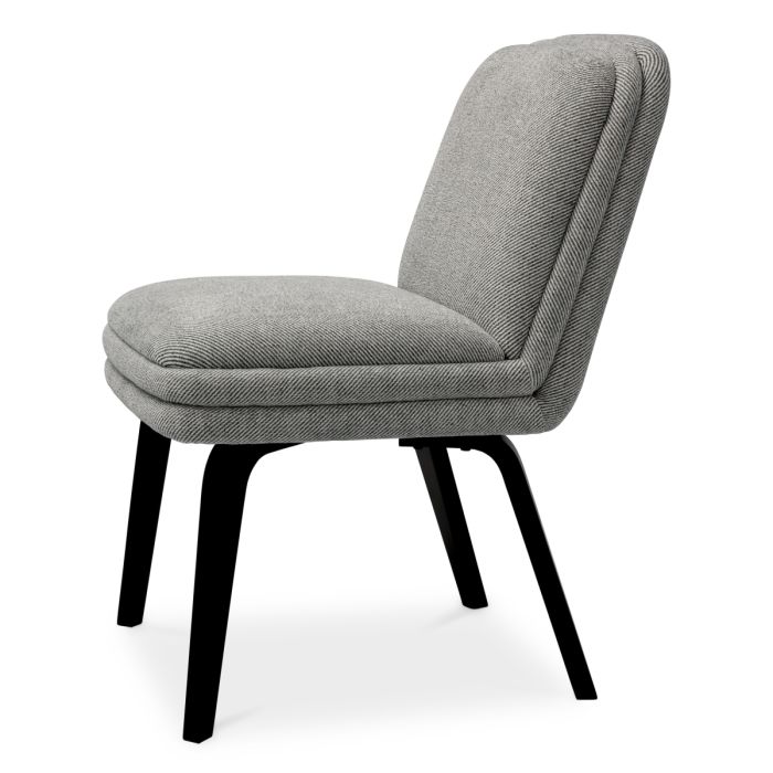 Chaise de salle à manger en tissu gris | Eichholtz Lucia