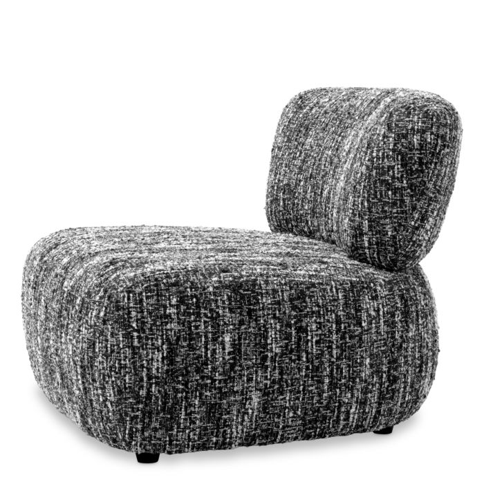 Fauteuil bouclé noir et blanc | Eichholtz Leon