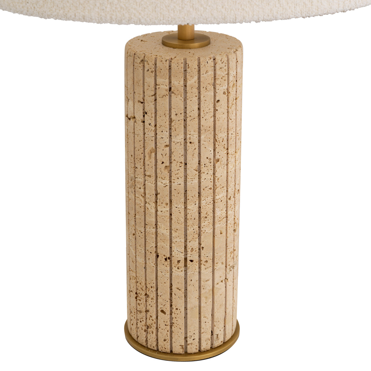 Lampe de table en travertin avec abat-jour | Eichholtz Giova Round - vue d'ambiance | REMO-HOME
