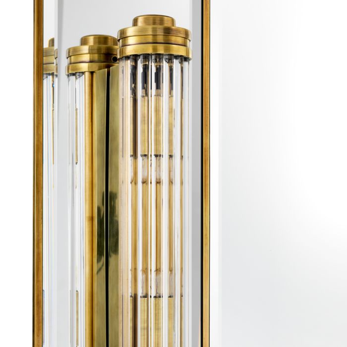 Miroir rectangulaire en laiton avec appliques | Eichholtz Beaumont