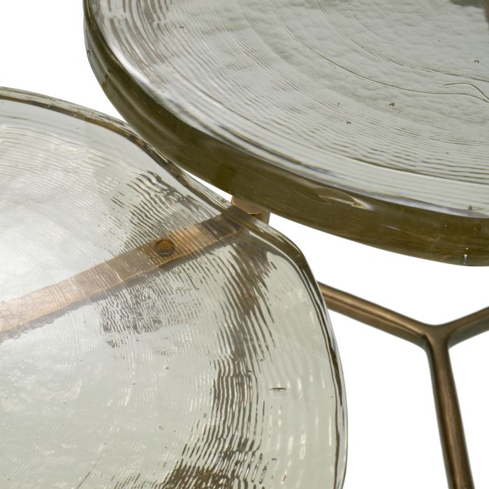 Table basse dorée en verre soufflé (lot de 3) | Eichholtz Baldovini