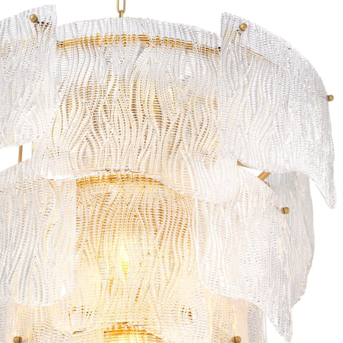 Lustre doré en verre texturé | Eichholtz Asinara L