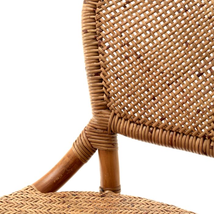Chaise de comptoir marron en rotin | Eichholtz Colony