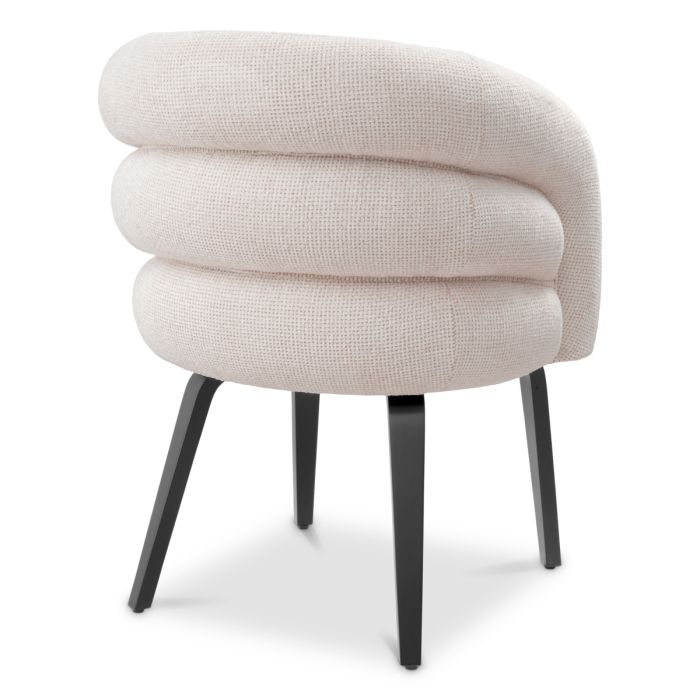 Chaise de salle à manger en tissu blanc cassé | Eichholtz Novelle
