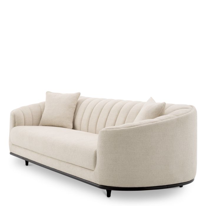 Canapé 3 places en tissu beige | Eichholtz Agostino