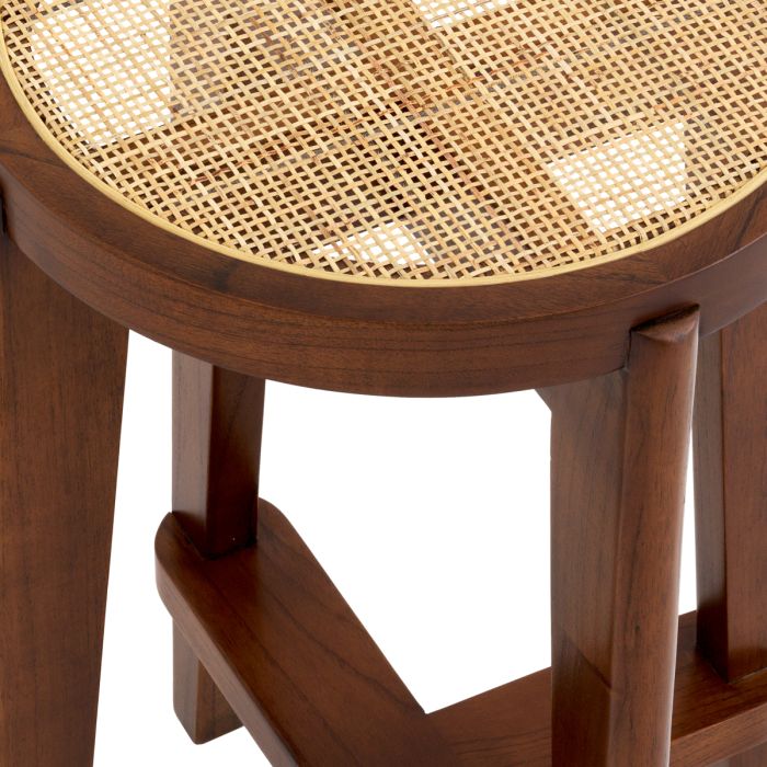 Tabouret de bar marron en rotin | Eichholtz Dareau S