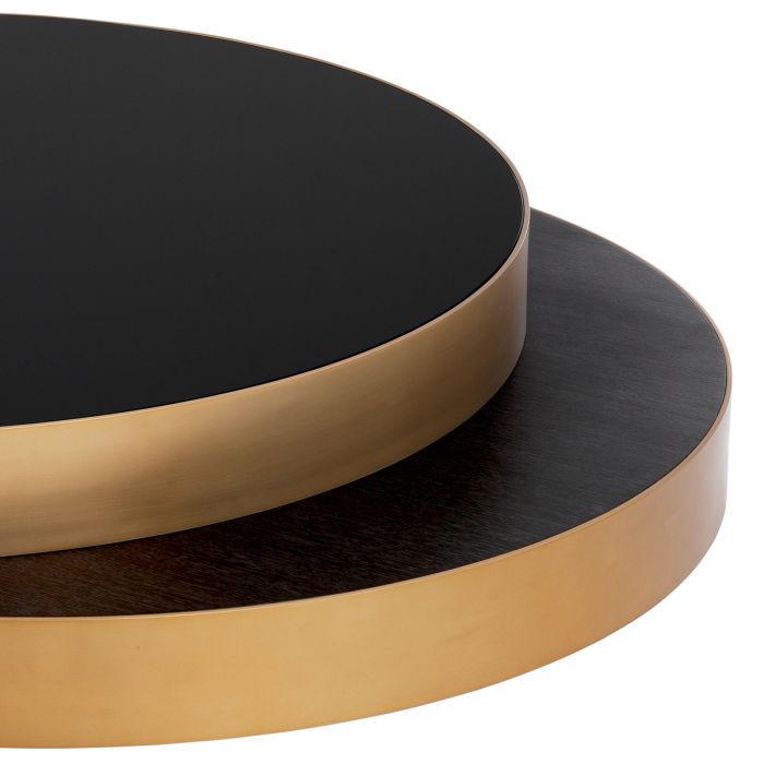 Table basse dorée en chêne anthracite | Eichholtz Griffith