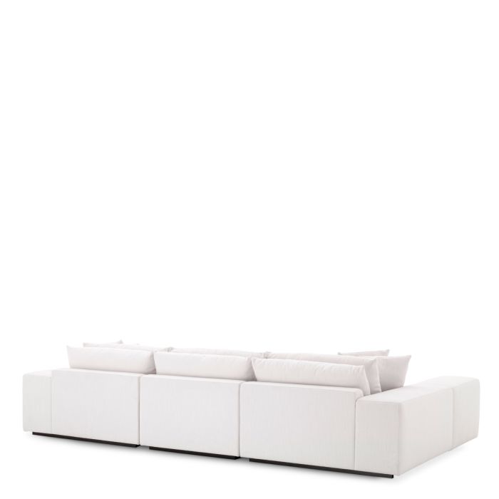 Canapé 4 places avec méridienne en tissu blanc | Eichholtz Vista Grande