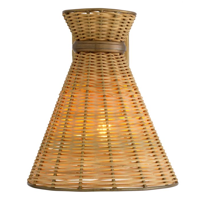 Applique murale dorée en rotin naturel | Eichholtz Kon Tiki