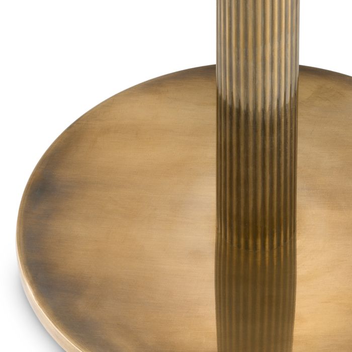 Table d'appoint dorée en marbre blanc | Eichholtz Tavolara
