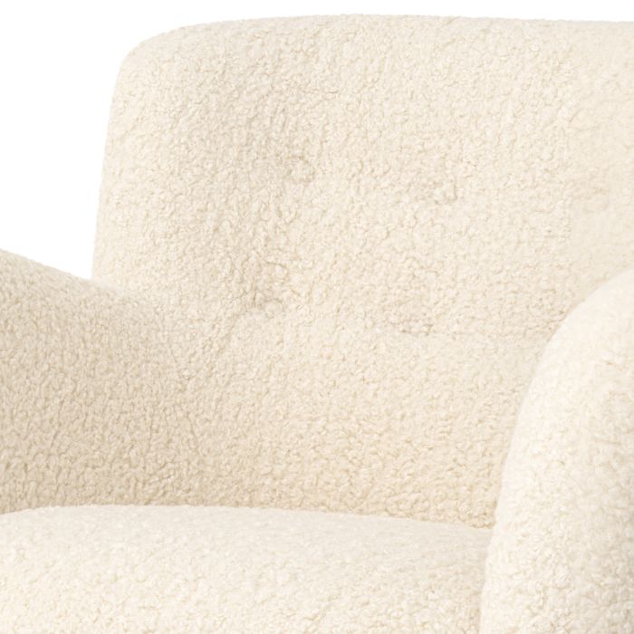 Fauteuil en tissu sherpa blanc | Eichholtz Bixby