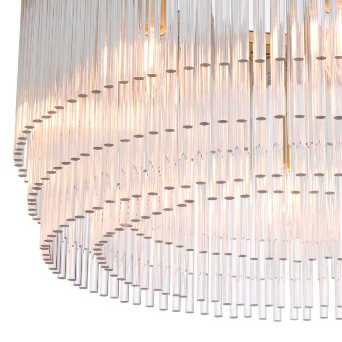 Lustre doré en verre transparent | Eichholtz Hector S
