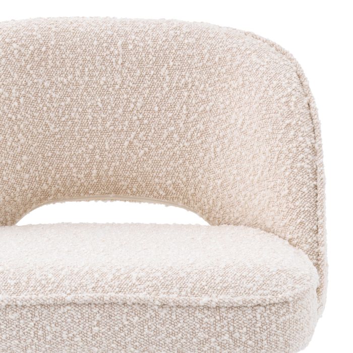 Chaise de comptoir bouclé crème (lot de 2) | Eichholtz Cliff