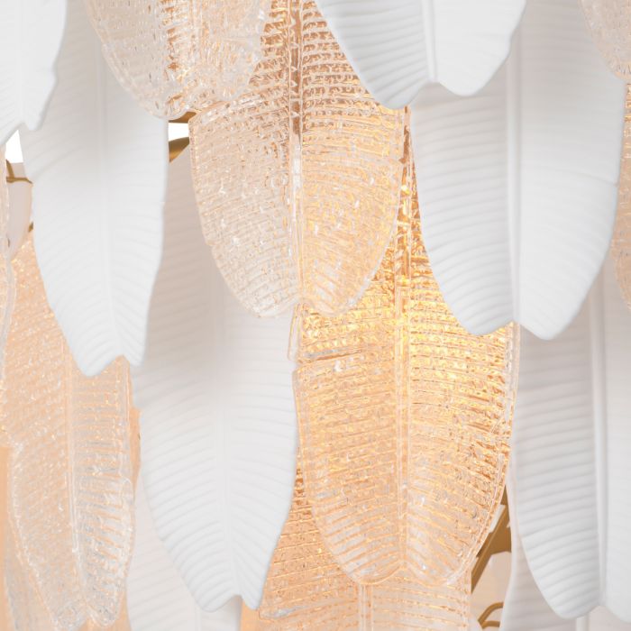 Lustre en verre et céramique blanche | Eichholtz Lucia L