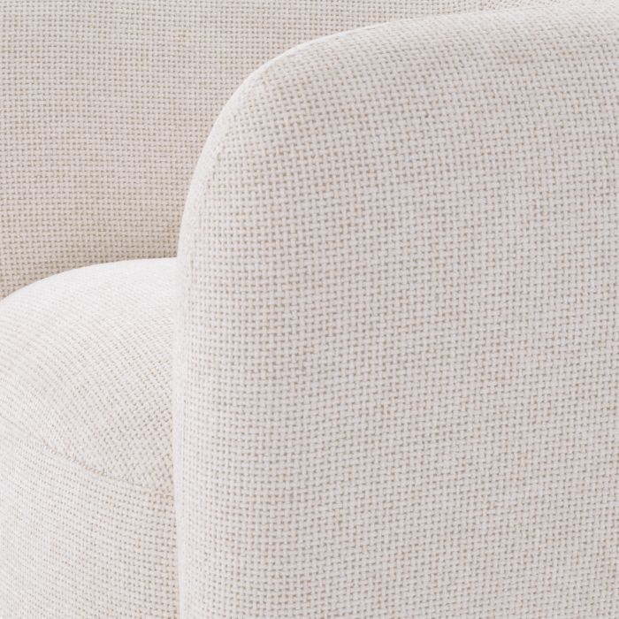 Fauteuil pivotant en tissu blanc cassé | Eichholtz Roxy