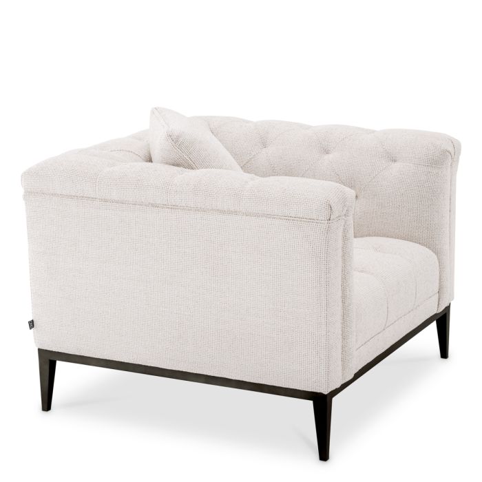 Fauteuil en tissu blanc cassé | Eichholtz Cesare