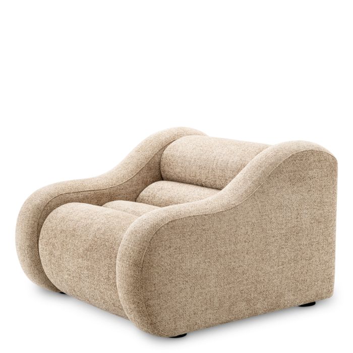 Fauteuil en tissu sable | Eichholtz Carbone