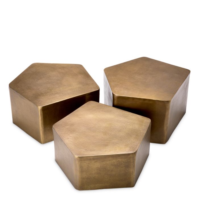 Table basse en laiton (lot de 3) | Eichholtz Veenazza