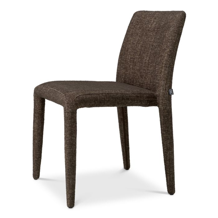 Chaise de salle à manger en tissu marron (lot de 2) | Eichholtz Leiza