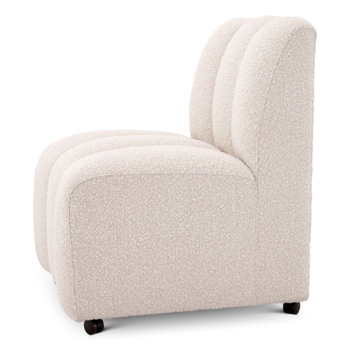 Chaise de salle à manger bouclé crème | Eichholtz Kelly