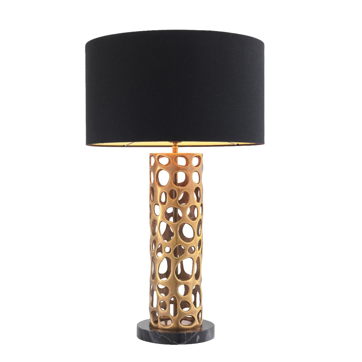 Lampe de table en laiton antique avec abat-jour | Eichholtz Dix - vue d'ambiance | REMO-HOME