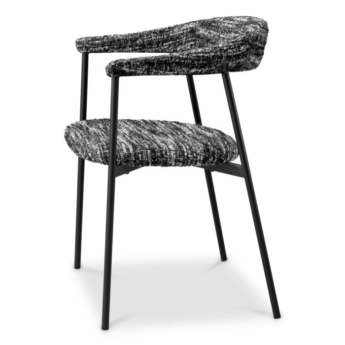 Chaise de salle à manger bouclé noir (lot de 2) | Eichholtz Julio