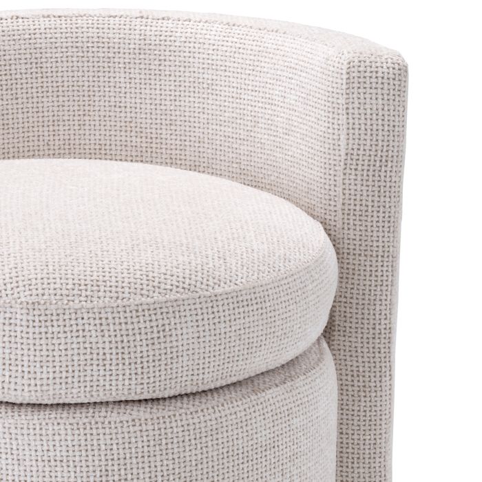 Tabouret en tissu blanc cassé | Eichholtz Arcadia