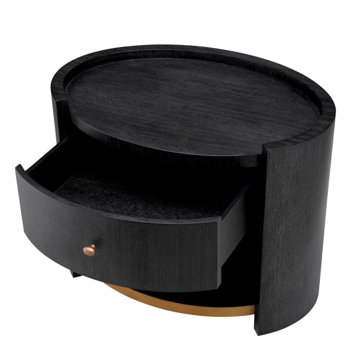 Table de chevet en chêne gris anthracite | Eichholtz Rosemberg