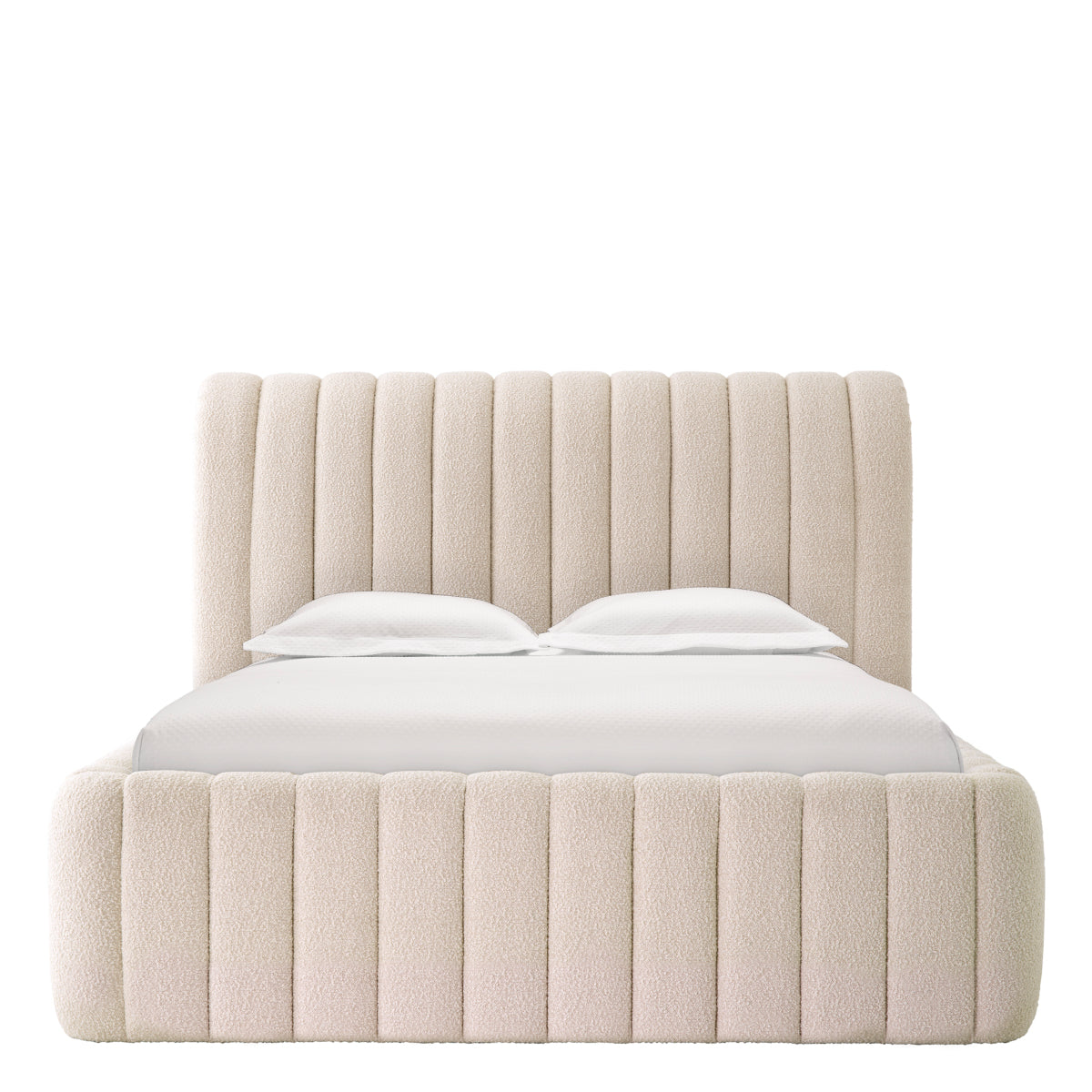 Cadre de lit en bouclé crème | Eichholtz Sycamore - vue d'ambiance | REMO-HOME