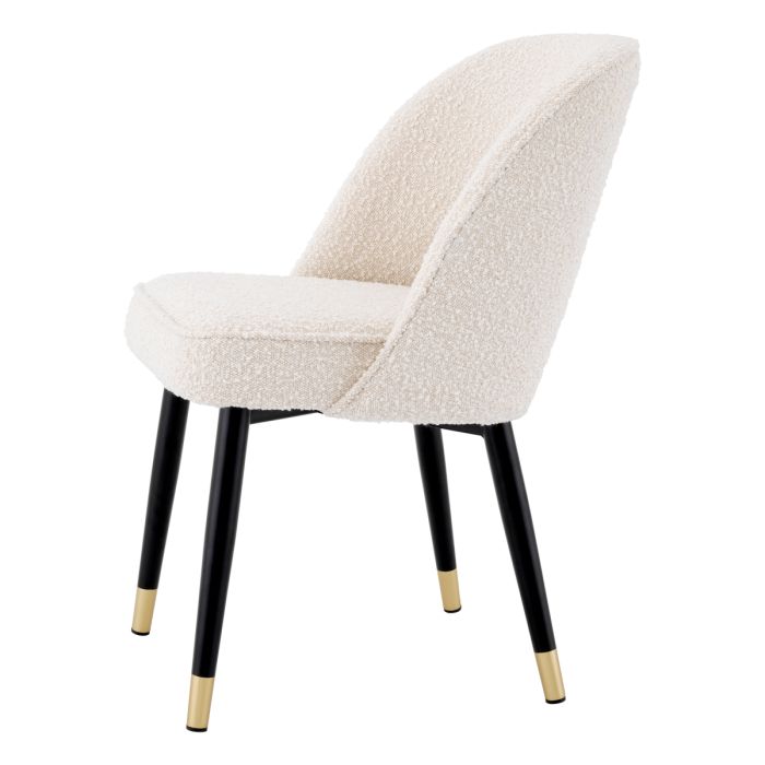 Chaise de salle à manger bouclé crème (lot de 2) | Eichholtz Cliff