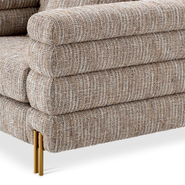Fauteuil en tissu beige | Eichholtz York