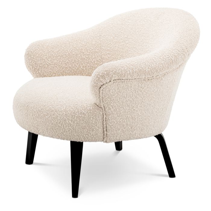 Fauteuil bouclé crème | Eichholtz Moretti