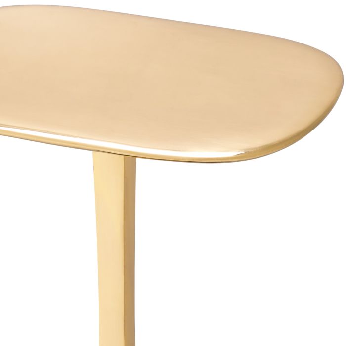 Table d'appoint dorée en granit noir | Eichholtz Kayan S
