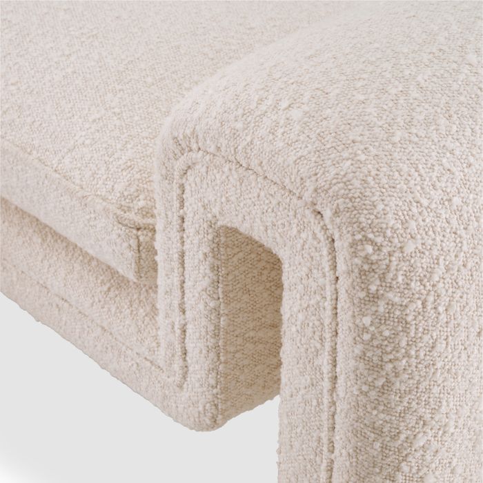 Banc bouclé crème | Eichholtz Tondo L