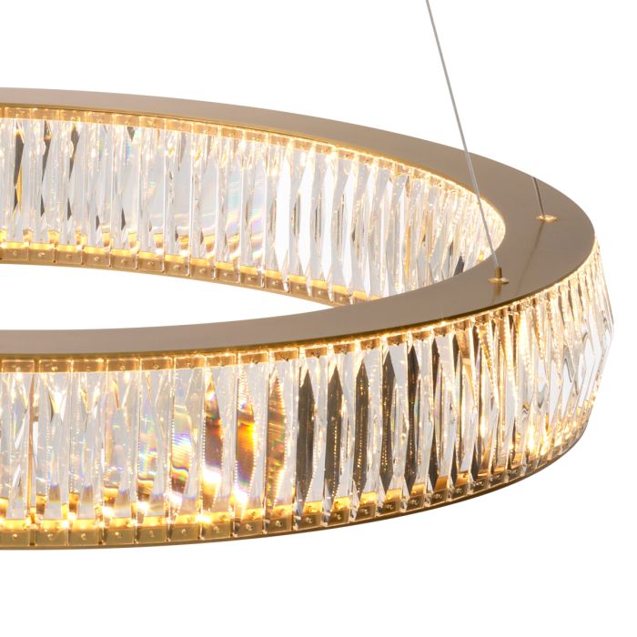Lustre doré en verre cristal | Eichholtz Vancouver L
