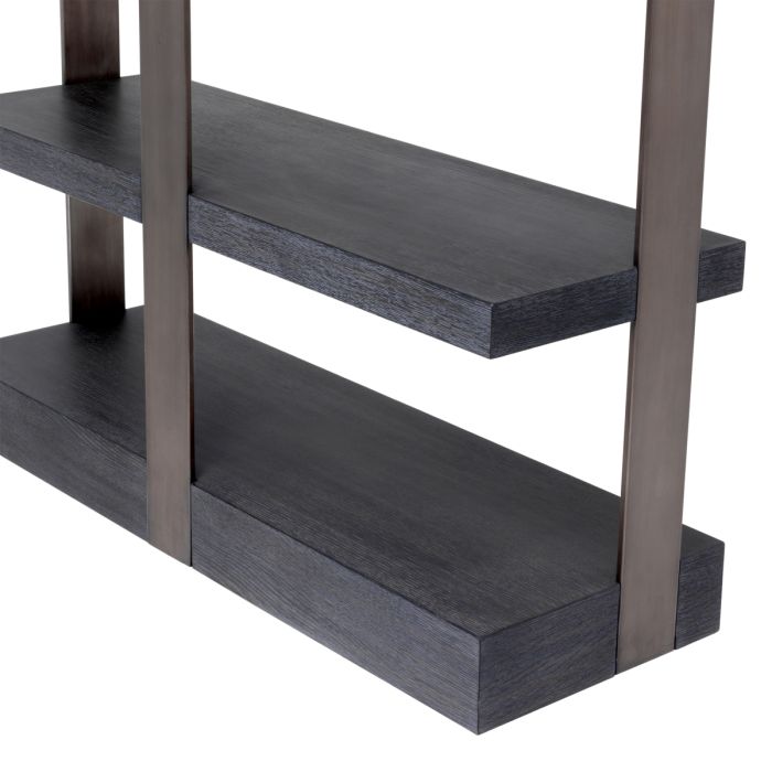 Bibliothèque en chêne gris anthracite | Eichholtz Geo
