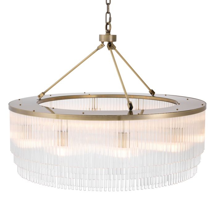 Lustre doré en verre transparent | Eichholtz Hector L